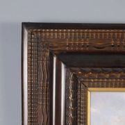Peinture ancienne Leonardo Roda paysage d’hiver XIXe siècle