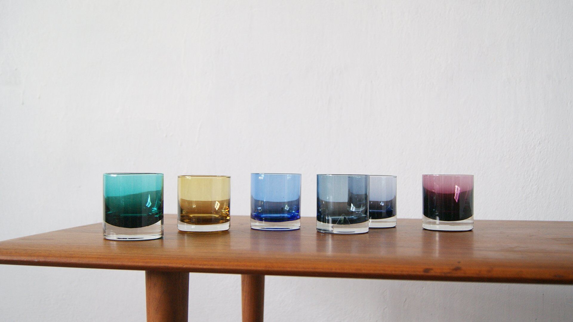 Mid-Century Drinking Glasses by Riihimäki Finland set of 6