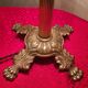 antique bronze lamp, glass paste lampshade, electrically redone