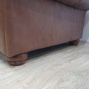 Mid-Century, Chesterfield sofa, natural leather