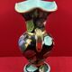 Flowered vase with gold accents or Vallauris, approximately 30 cm - signature to be identified.