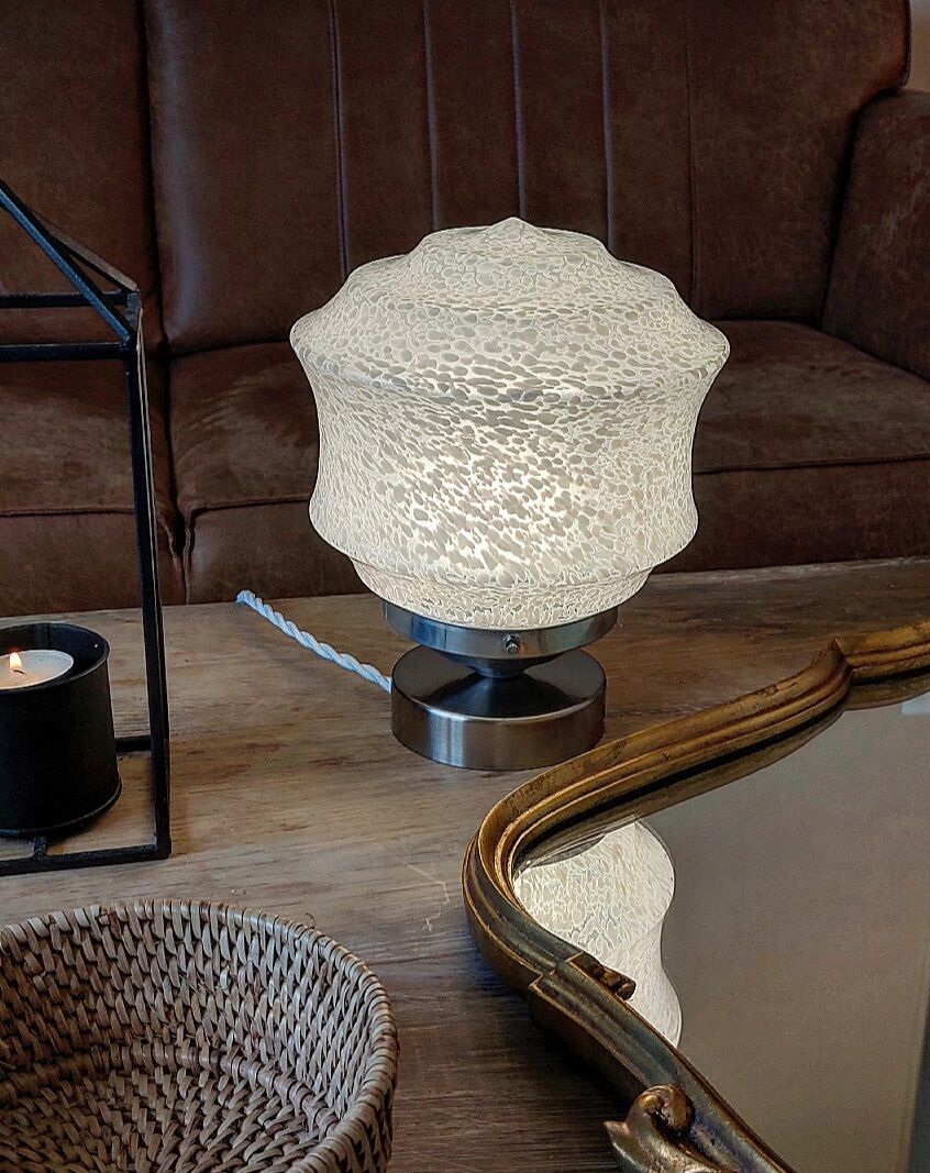 Lampe vintage verre de clichy