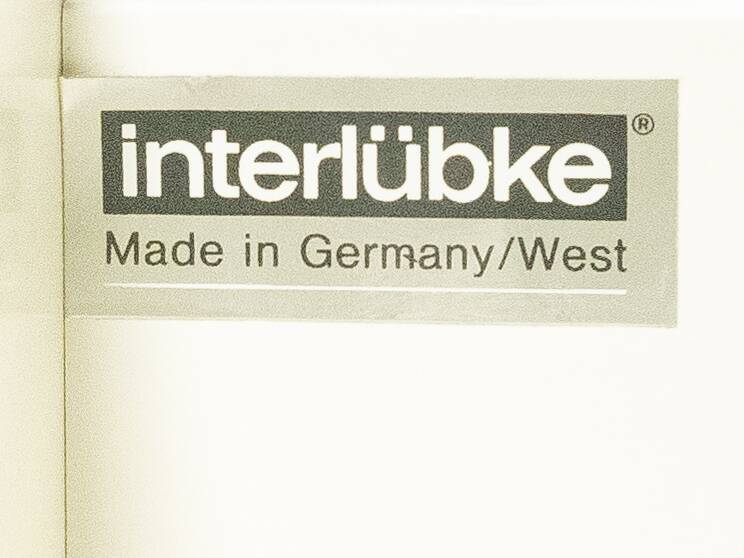 Interlübke vintage cabinet with metal hinges and minimalist handles