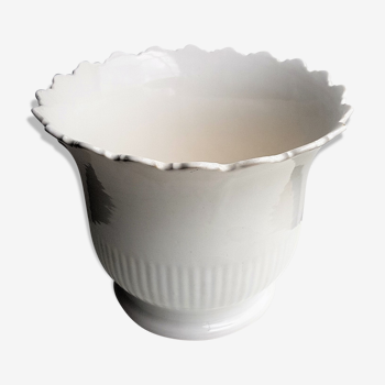 Cache-pot blanc en céramique