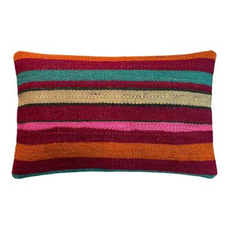 Housse de coussin vintage turque faite à la main, 30 x 50 cm