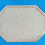 Octagonal wooden mirror from the 1980s
