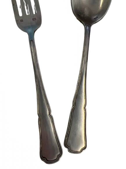 Box of two silver-plated metal cutlery p.darthuy