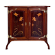 Art Nouveau Vertico Dresser with Flower Marquetry, France, 1905