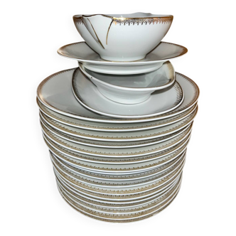 Limoges porcelain U.C. France - plates and sauce boats