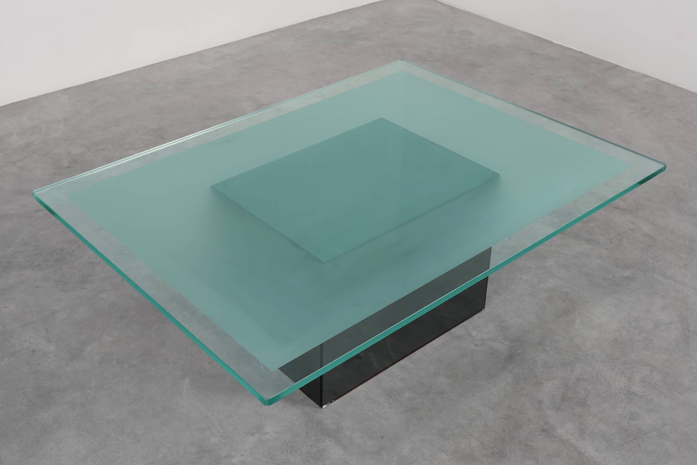 Italian Mirror and Glass Coffee Table by Nanda Vigo for Acerbis, 1971