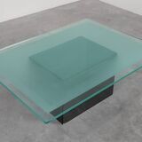 Italian Mirror and Glass Coffee Table by Nanda Vigo for Acerbis, 1971