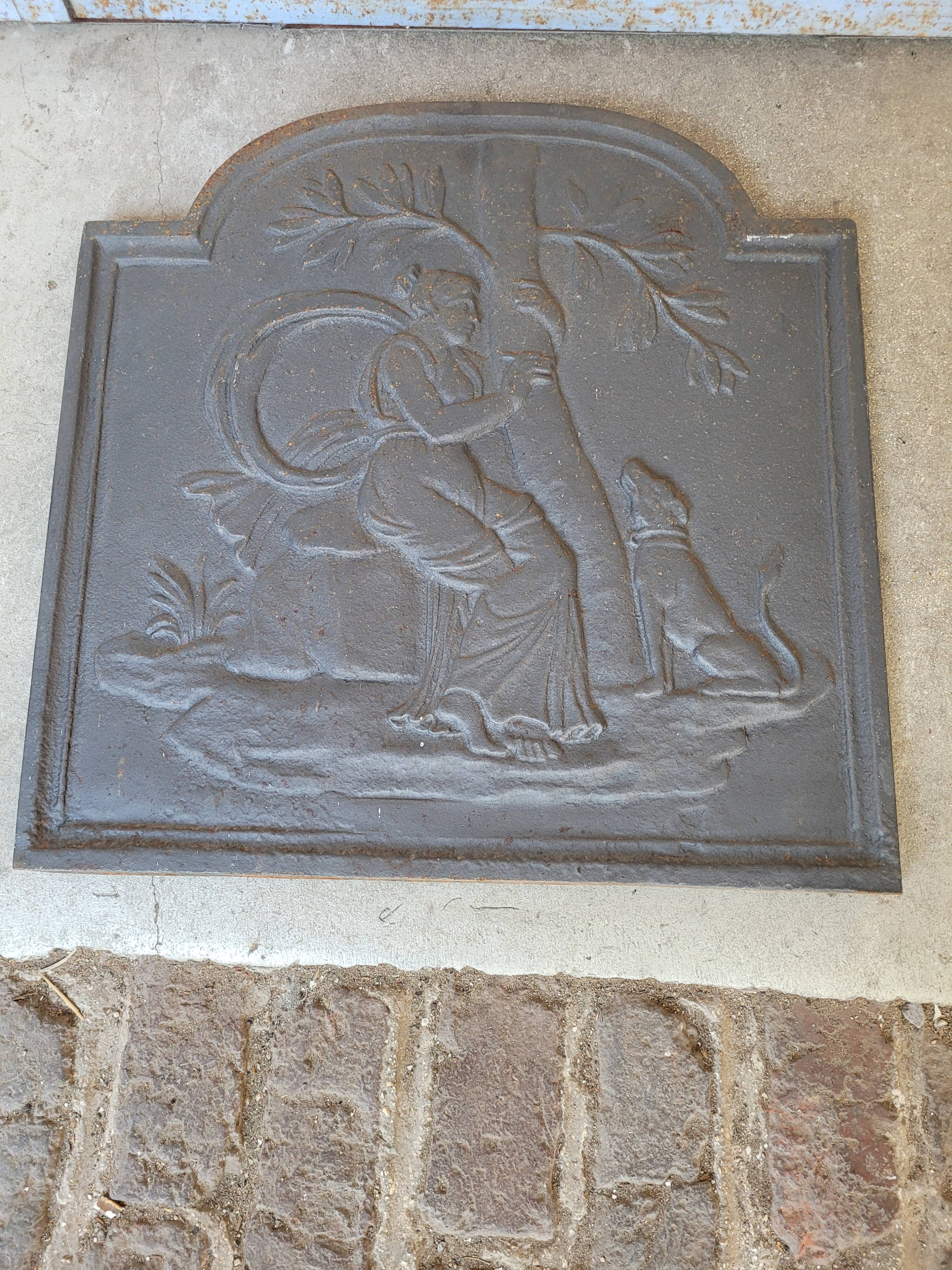 Plaque de cheminée en fonte