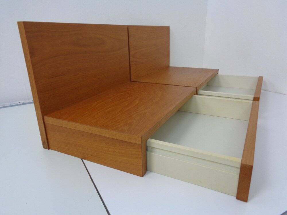 Teak Consoles with Drawers, 1960s, Set of 2