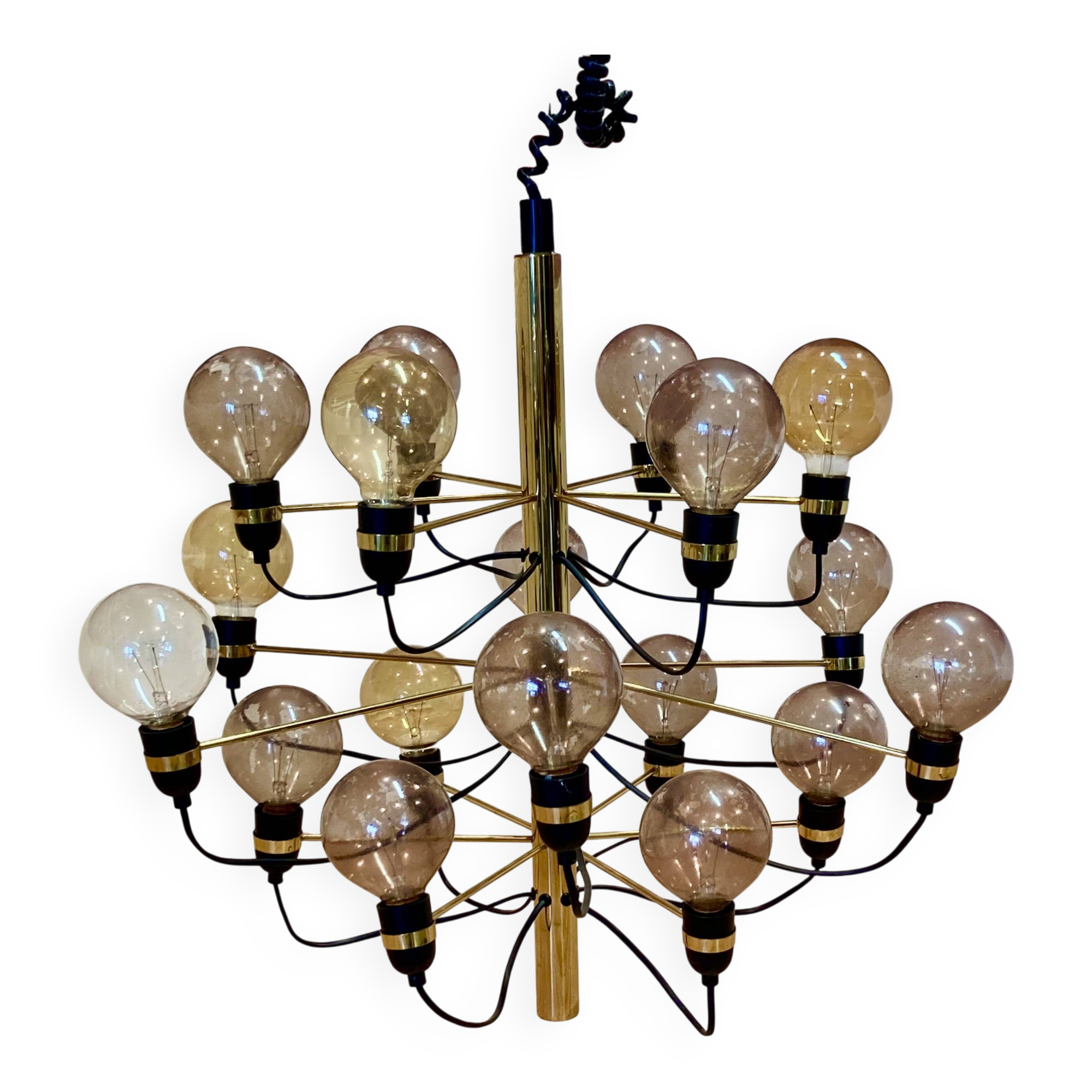 Grande suspension design métal d'époque