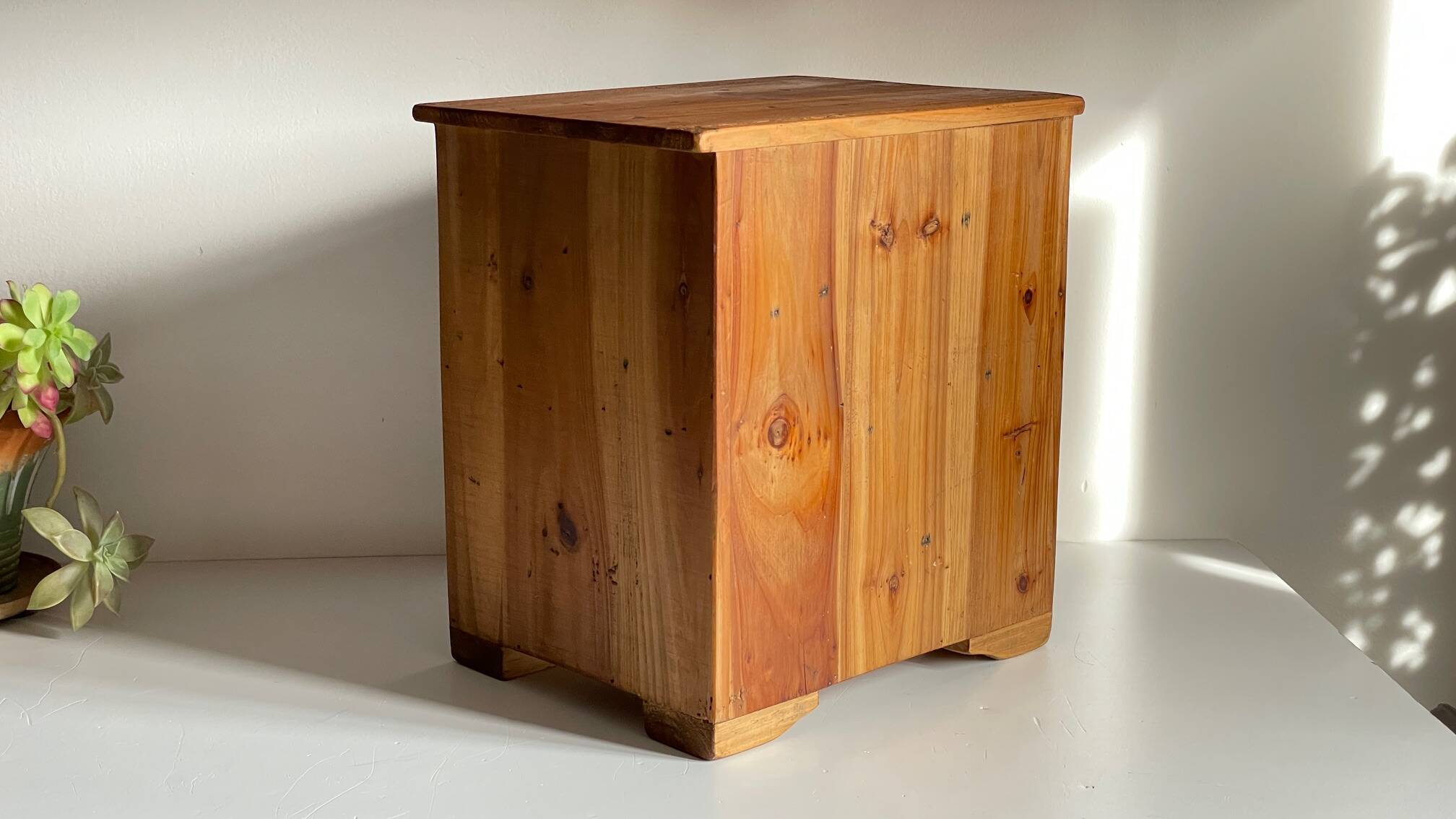 Wooden and metal drawer box from the 80s