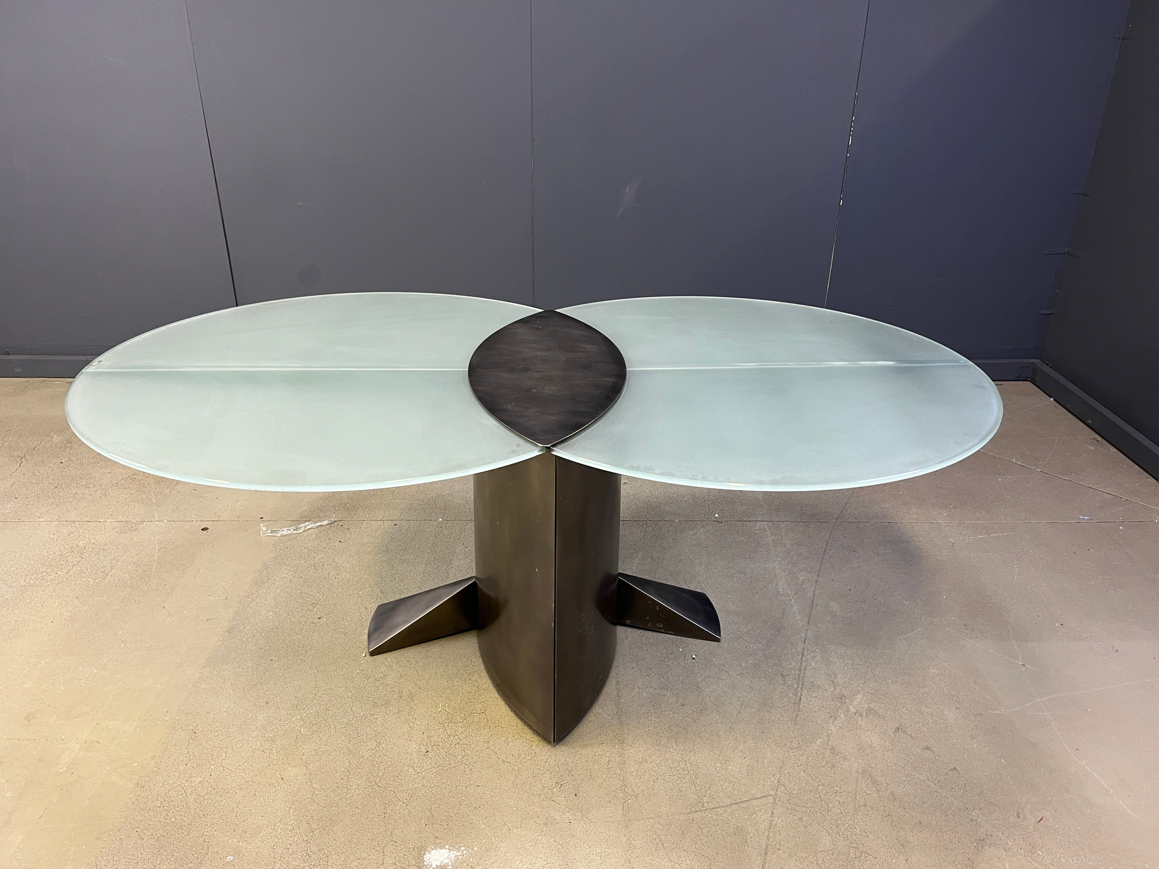 Postmodern dining table by Belgochrom, 1980s