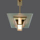 Brass art deco Atelier Petitot ceiling light
