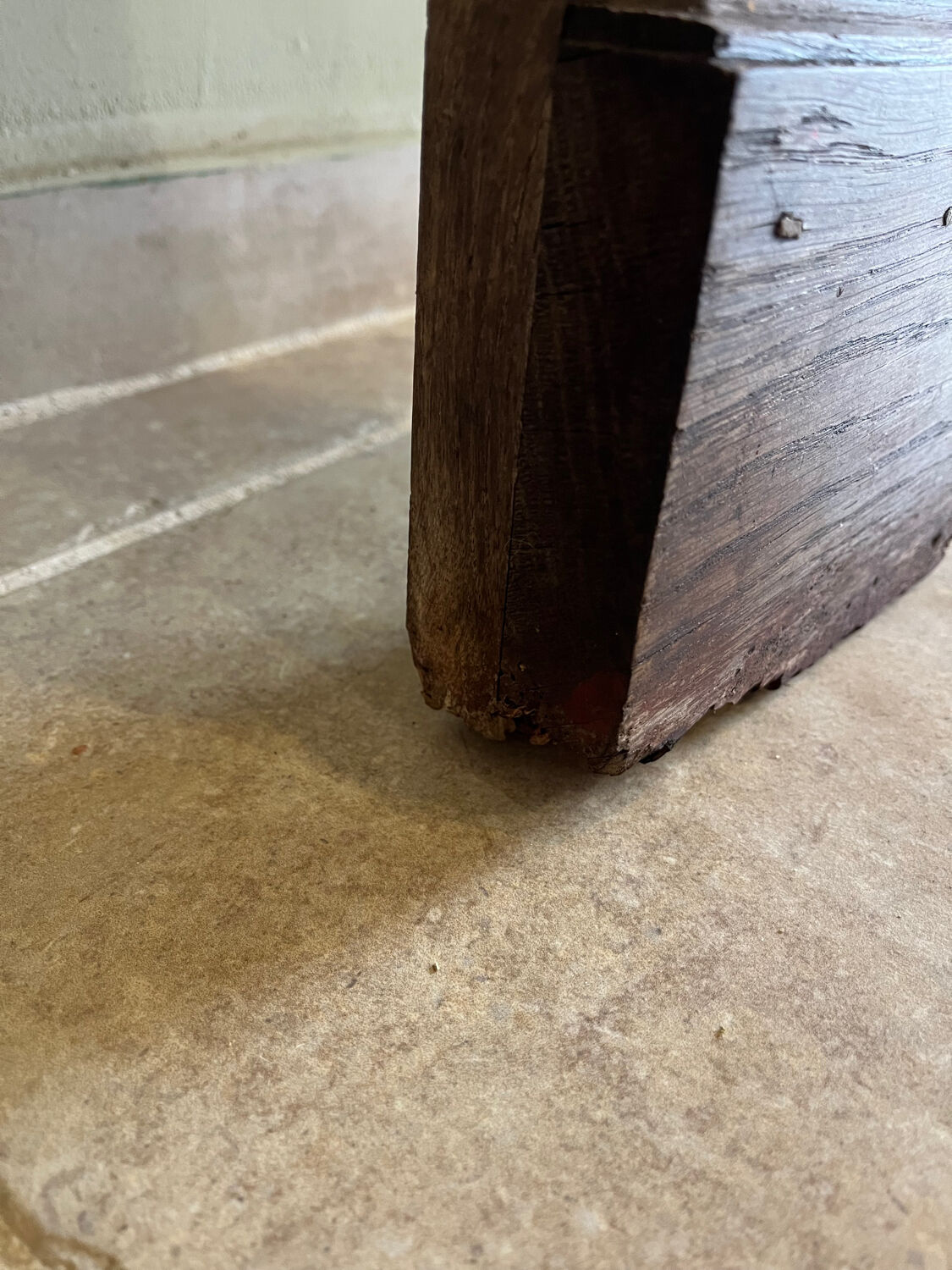 Antique wooden fireplace mantel