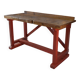 1950's industrial beech workshop workbench