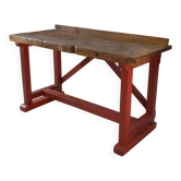 1950's industrial beech workshop workbench