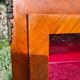 Marquetry showcase Louis XV style twentieth century