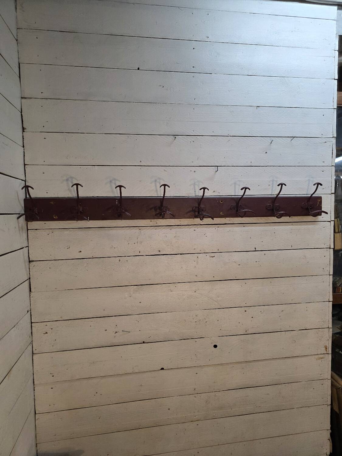 School coat rack with 8 hooks