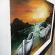 Painting oil antoine barques seaside + gilded wood frame #a220