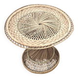 Wicker side table