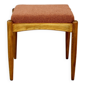 Edmund Homa stool orange brick boucle seat