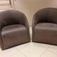 Reclining armchairs in alcantara