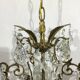 5 light bronze and crystal chandelier