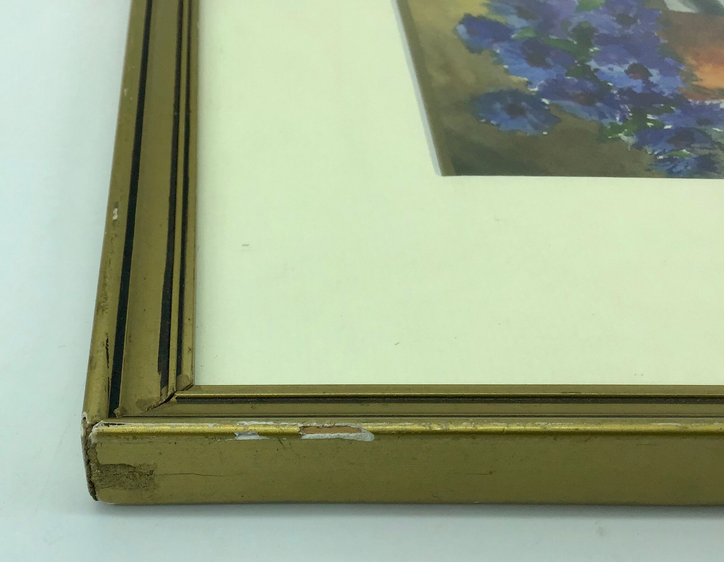 Ancient painting, still life with flowers, signed, 80s