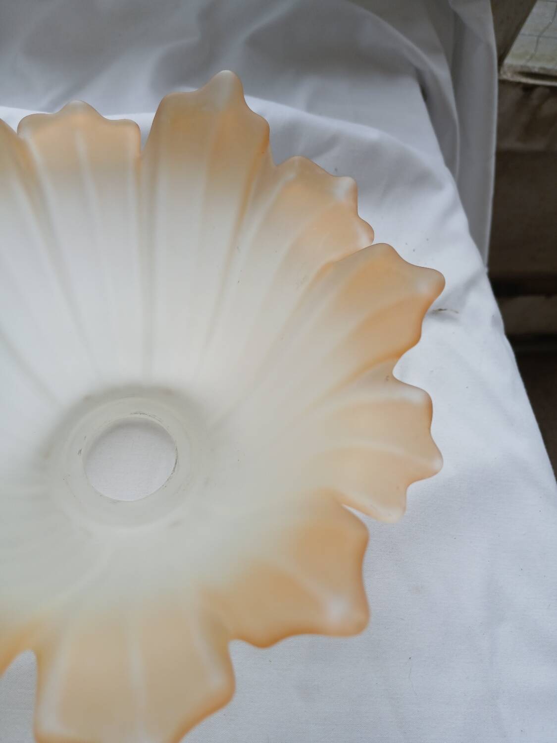 Pair of Art Deco glass tulips / pendant lights