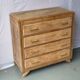 Commode art déco vintage 4 tiroirs rénovée en bois brut