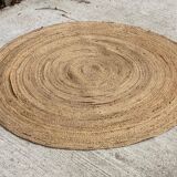 Husch Natural Round Scandinavian Jute Rug 155cm