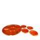 Vintage 1970s orange plastic Prisunic Flair aperitif platter