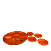 Vintage 1970s orange plastic Prisunic Flair aperitif platter