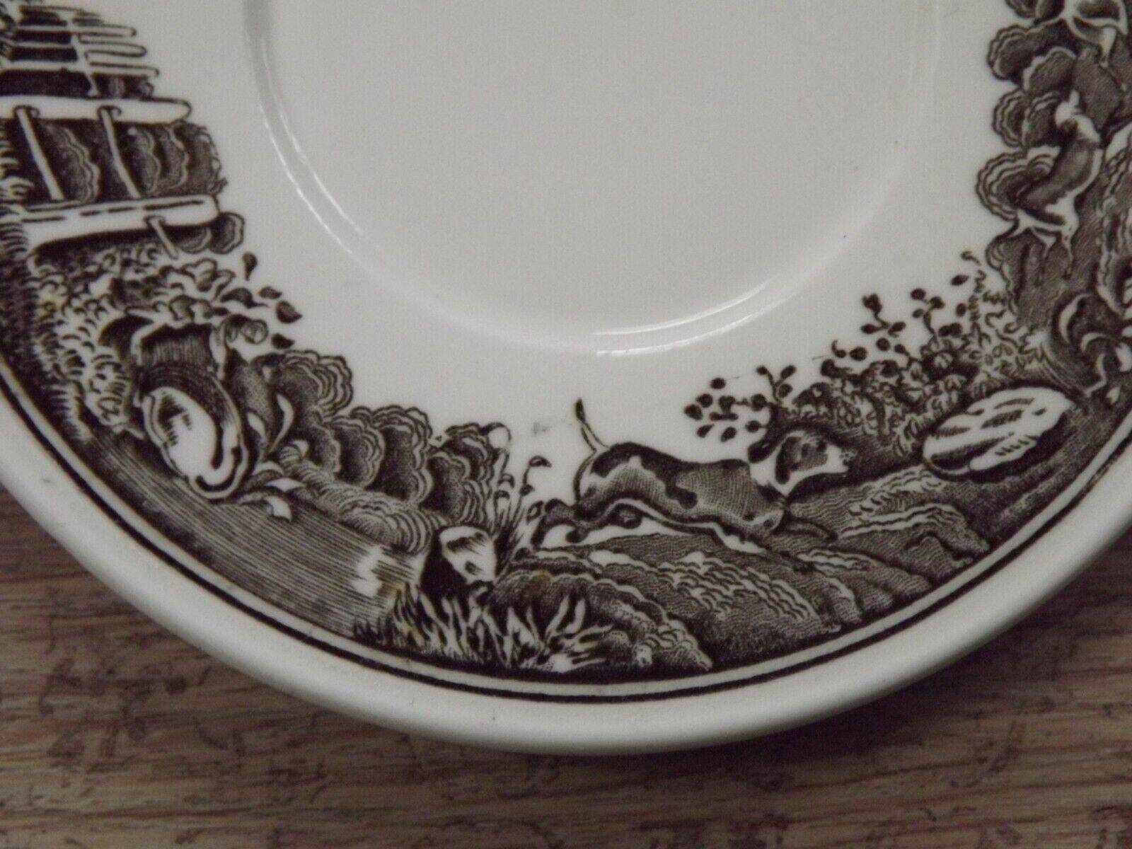 Set of 4 saucers Quality Retired Villeroy & Boch Black/White Anjou Design 4656