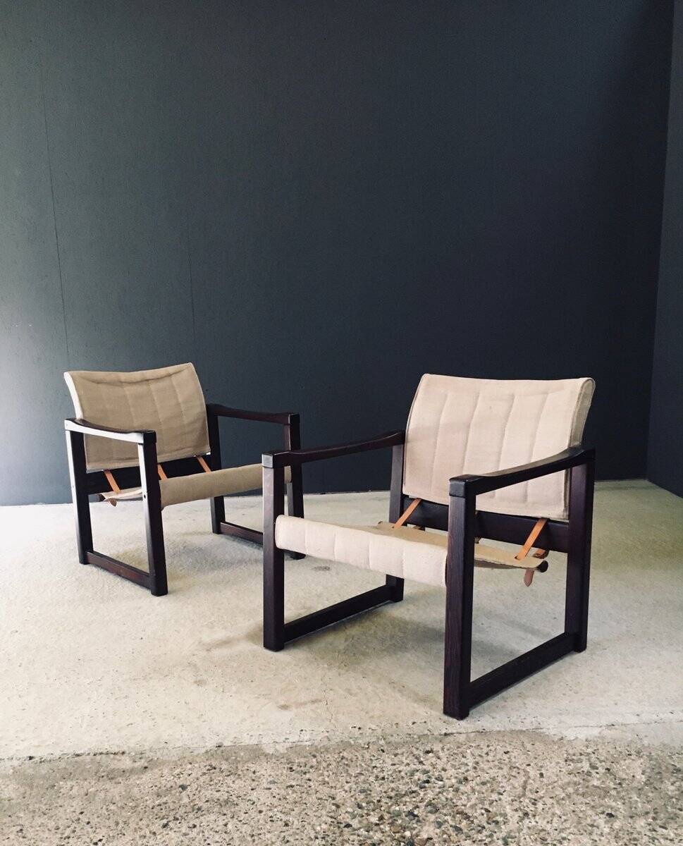 Diana Safari Lounge Chairs attributed to Karin Mobring for Ikea, 1970s, Set of 2