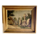 Oil on cardboard 19th century “the cross” wood and plaster frame