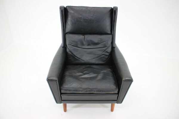 fauteuil En Cuir Des Années 1970 Danemark