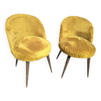 Pair of armchairs "moumoute" year 70