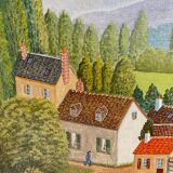 Naive painting Normandy Bouquet