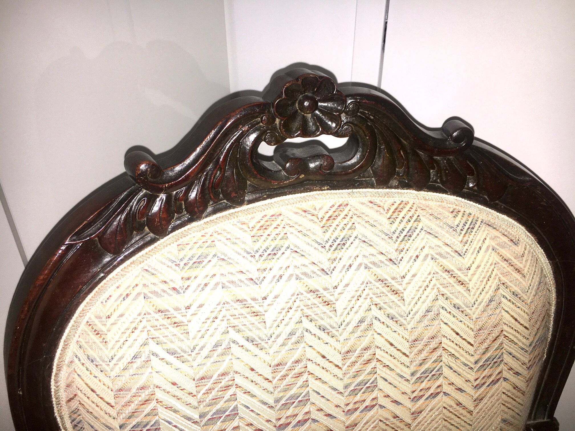 Voltaire armchair 19 th mahogany structure