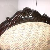 Fauteuil voltaire 19eme  structure en acajou