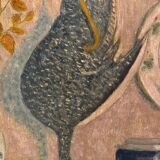 Still life with fruits, flowers and pheasant signed 20th century