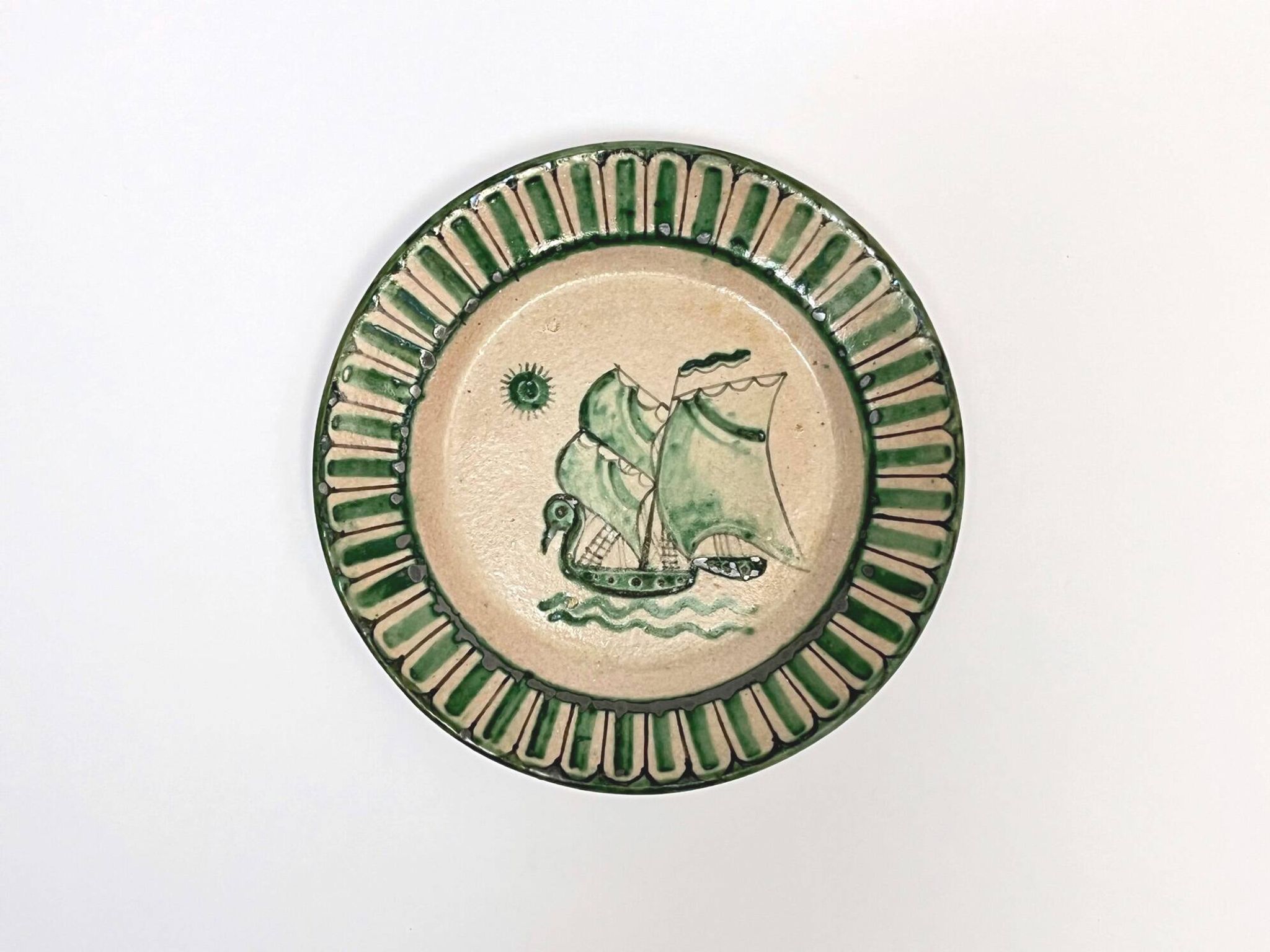 4 Vietri plates decorated by Fabbrica Ceramica Avallone, 1930s