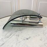 Wall lamp in chrome and smoked glass 70s