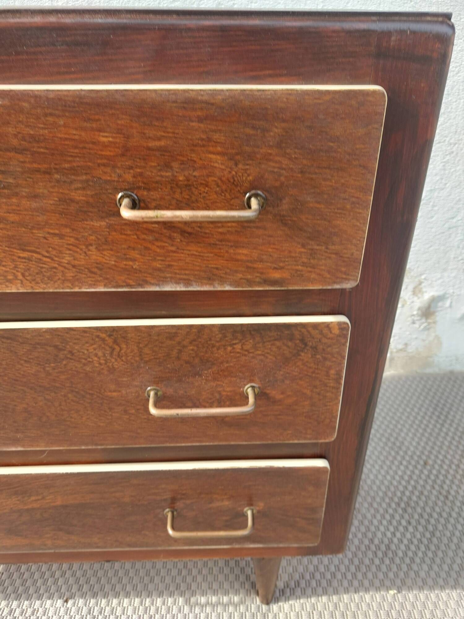1960s-70s commode, cream trim, vintage