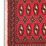 Bukhara rug red wool persian carpet 50x100cm